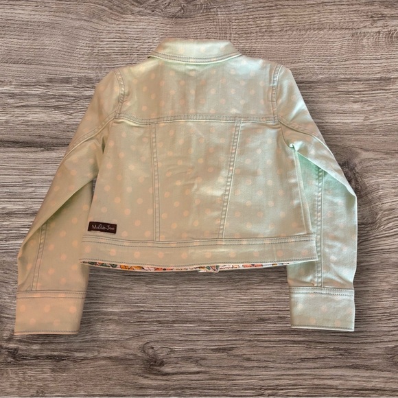 Matilda Jane Polka Dot Party Denim Jacket EUC Girls Dream Chasers Size 6 - Picture 2 of 7